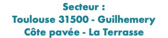 Secteur : Toulouse 31500 - Guilhemery Côte pavée - La Terrasse 